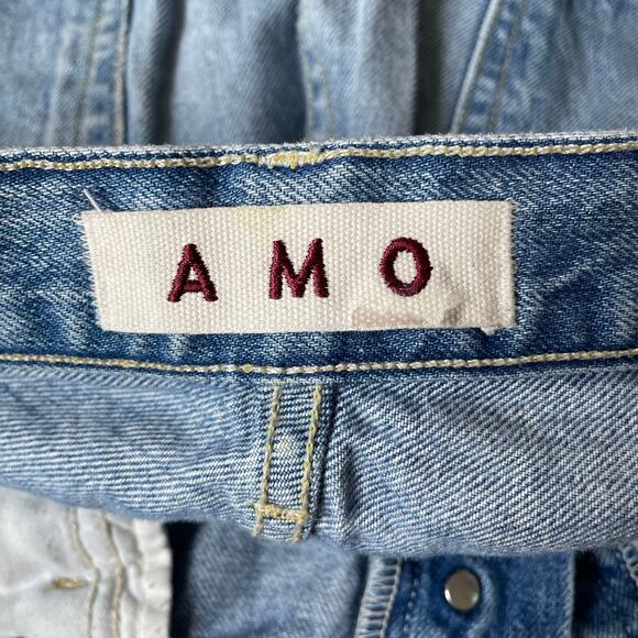 AMO Loverboy Wanderer Jeans High Rise Raw Hem Size 31 $290 - Picture 9 of 13